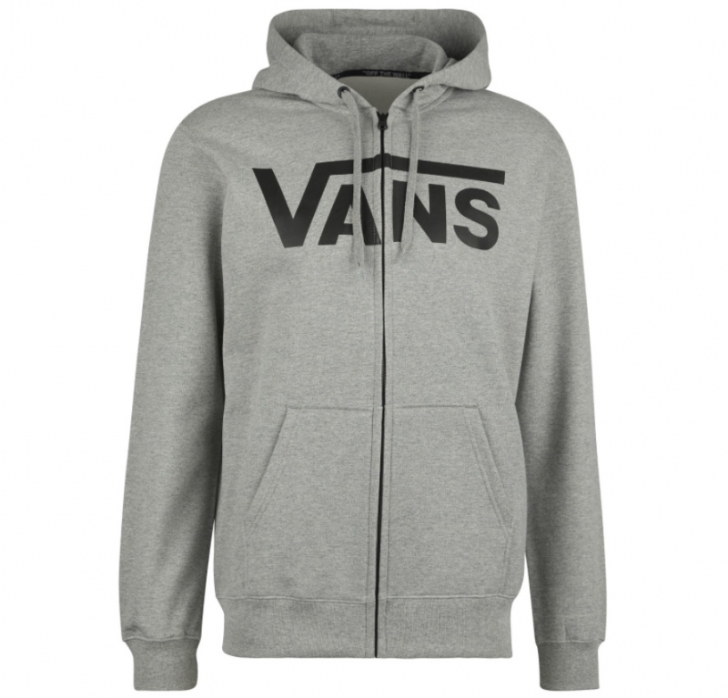 VANS CLASSIC ZIP HOODIE II CEMENT HEATHER/BLACK